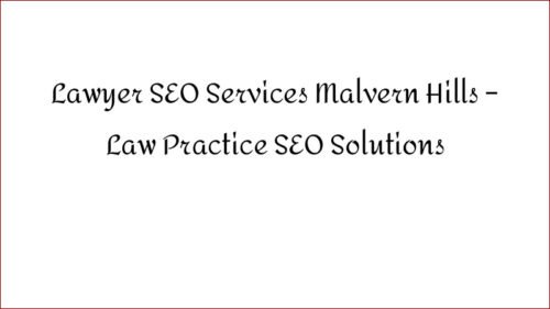 Lawyer SEO Services Malvern Hills - Law Practice SEO Solutions